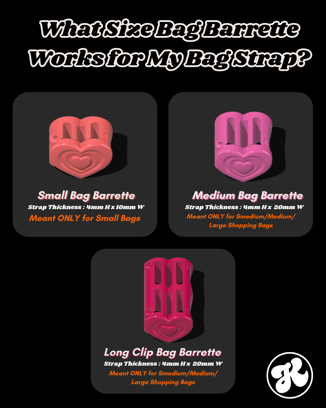 Rounded - Bag Barrettes