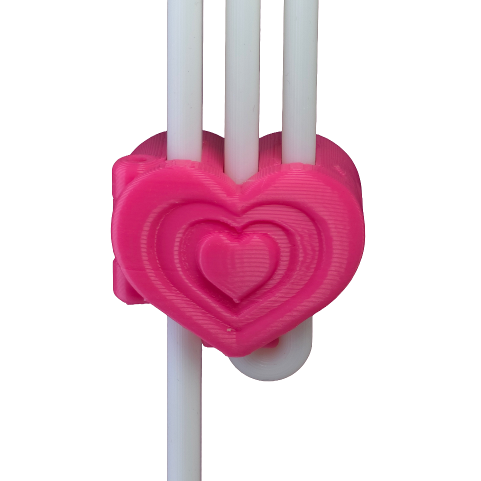 Heart - Bag Barrettes